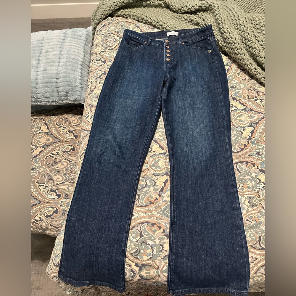 Women”s Loft tall curvy high rise kick crop jeans